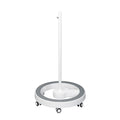 Lumeno rolling stand 6159 with foot ring in grey, five castors