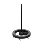 Lumeno Rollstativ 6159 mit Fußring in Schwarz, fünf Laufrollen